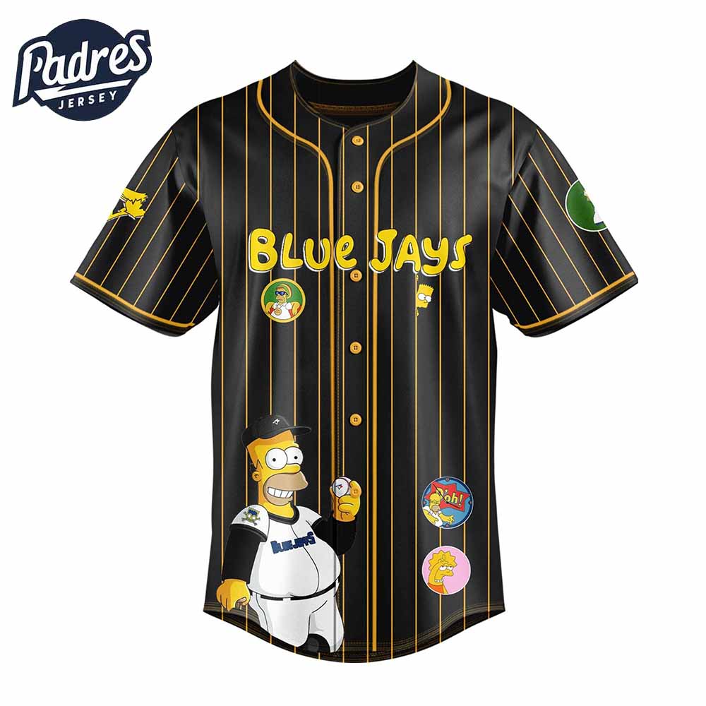 Toronto Blue Jays MLB x The Simpsons Baseball Jersey Style - Padres Jersey Oasis: Elevate Your Baseball Style... (Image 2)