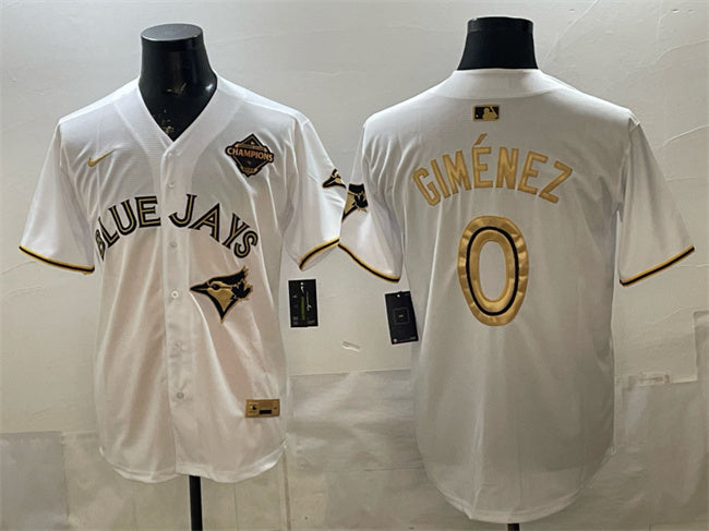 Toronto Blue Jays #0 Andrés Giménez White Gold 2025 American League