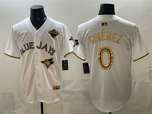 Toronto Blue Jays #0 Andrés Giménez White Gold 2025 American League