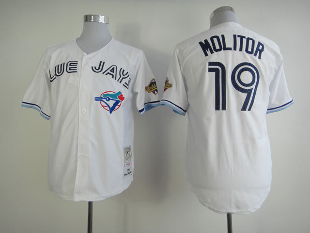 Toronto Blue Jays #19 Blue Jays 19 White 1993 Retro
