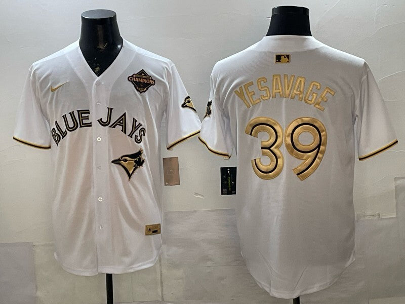 Toronto Blue Jays #39 Trey Yesavage Blue Jays Retro 5 Gold Text