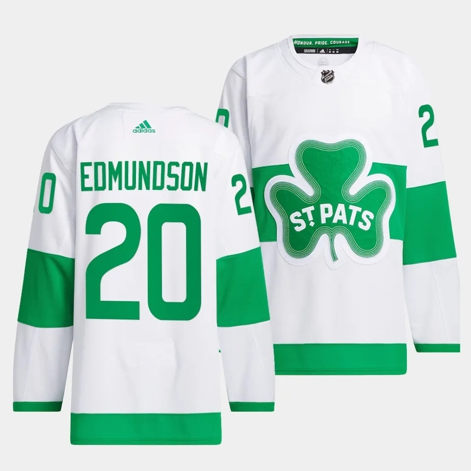 Toronto Maple Leafs #20 Joel Edmundson 2024 St. Patricks Alternate Authentic Jersey