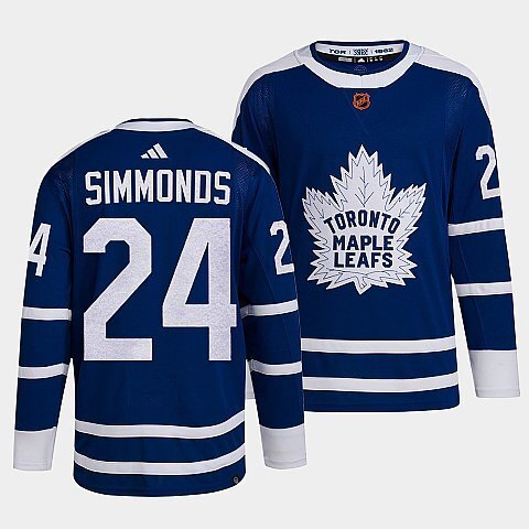Toronto Maple Leafs #24 wayne-simmonds-blue-2022reverse-retro-2.0-authentic-primegreen-jersey