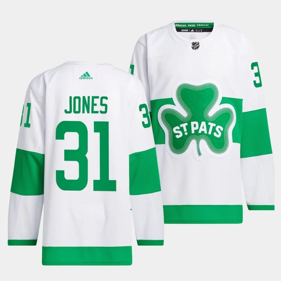 Toronto Maple Leafs #31 Martin Jones 2024 St. Patricks Alternate White Jersey Authentic