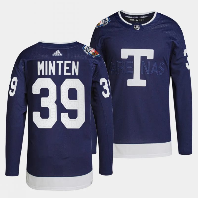 Toronto Maple Leafs #39 fraser minten heritage classic authentic pro navy jersey
