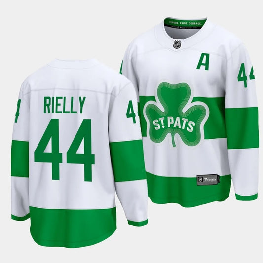 Toronto Maple Leafs #44 Morgan Rielly 2024 St. Patricks Alternate White Jersey