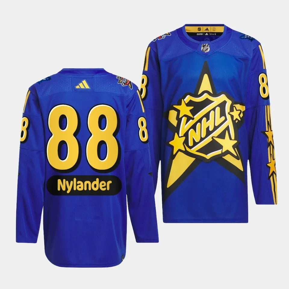 Toronto Maple Leafs #88 William Nylander 2024 NHL All-Star Blue Jersey Style 1