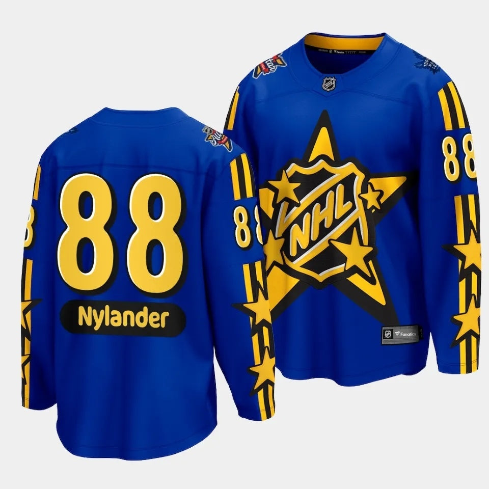 Toronto Maple Leafs #88 William Nylander 2024 NHL All-Star Blue Jersey Style 2