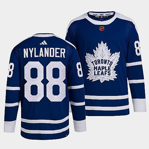 Toronto Maple Leafs #88 william-nylander-blue-2022reverse-retro-2.0-authentic-primegreen-jersey