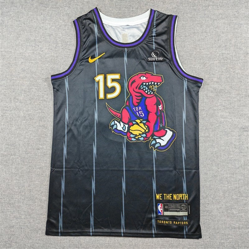 Toronto Raptors #15 Vince Carter 25 Raptors 15 Black City Edition Style 2