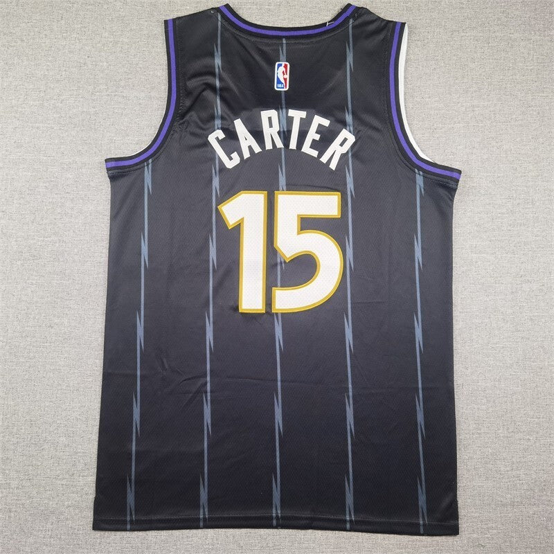 Toronto Raptors #15 Vince Carter 25 Season Raptors 15 # Carter Black Big Dragon City Edition Style 1