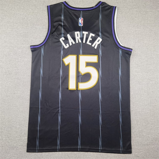 Toronto Raptors #15 Vince Carter 25 Season Raptors 15 # Carter Black Big Dragon City Edition Style 1