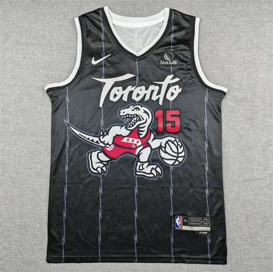 Toronto Raptors #15 Vince Carter 26 Raptors 15 Black City Edition Style 2