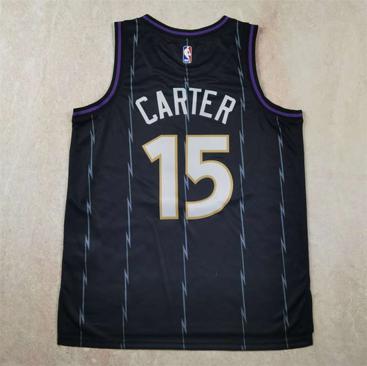 Toronto Raptors #15 Vince Carter Hot Press Raptors 15 Black City Edition s-xxl Style 1