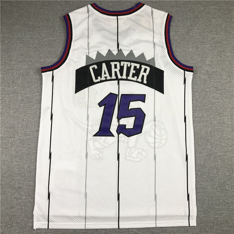 Toronto Raptors #15 Vince Carter MN Raptors 15 White Big Dragon Retro Logo Style 1