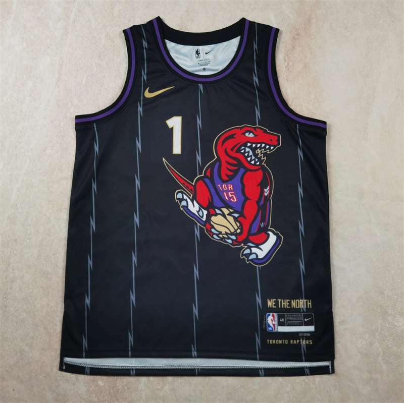 Toronto Raptors #1 Tracy Mcgrday Hot Press Raptors 1 Black City Edition s-xxl Style 2