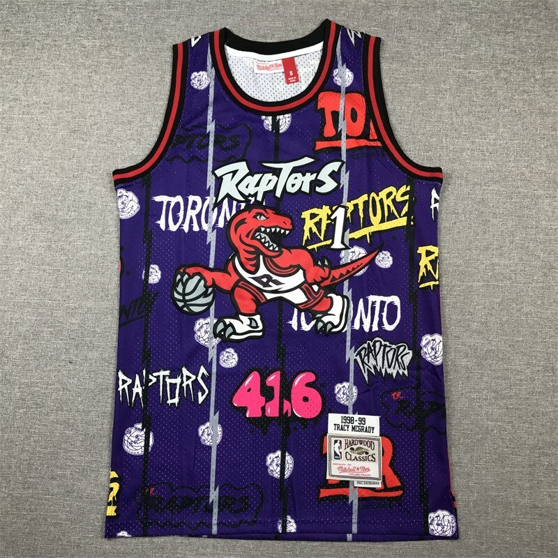Toronto Raptors #1 Tracy Mcgrday Raptors 1 Purple s-xxl Style 2