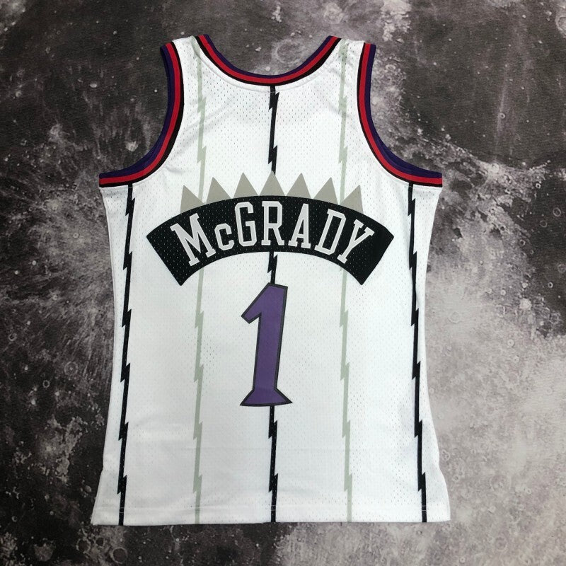 Toronto Raptors #1 Tracy Mcgrday sw Raptors 99 Season White 1 # McGrady Style 1