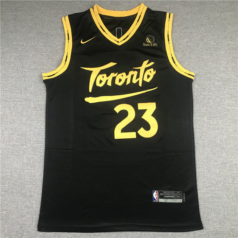 Toronto Raptors #23 Fred VanVleet Raptors 23 New Black City Edition Style 2
