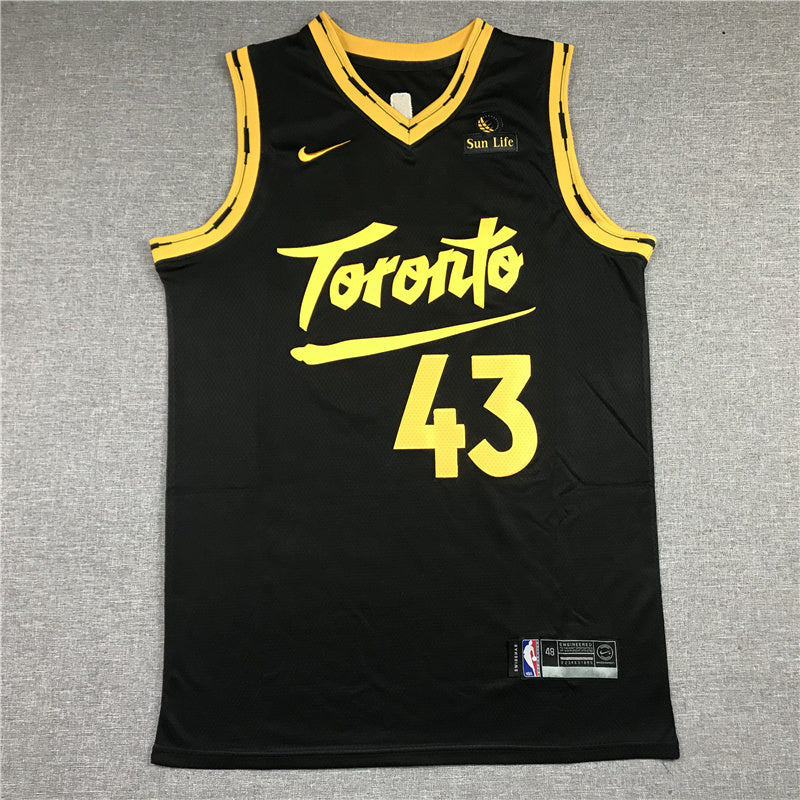 Toronto Raptors #43 Pascal Siakam 21 Raptors 43 New Black City Edition Style 2
