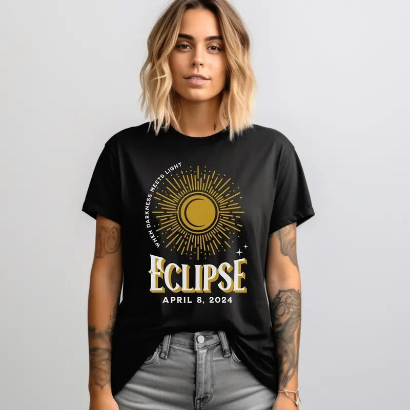 Total Solar Eclipse 2024 Shirt, April 8th 2024 Shirt, Eclipse Event 2024 Shirt Hoodie, Sweatshirt | WearSparks.com