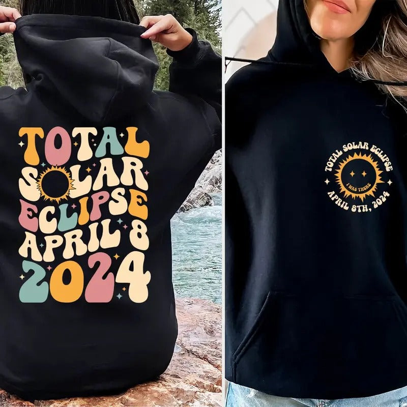 Total Solar Eclipse 2024 Sweatshirt, Double-Sided Shirt, April 8th 2024 Shirt, Eclipse Event 2024 Shirt, Celestial Shirt,...