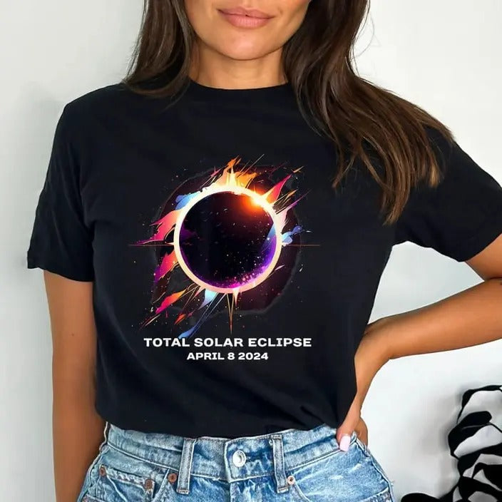 Total Solar Eclipse April 8 2024 Shirt, Spring America Eclipse Souvenir Shirt, Eclipse Event 2024 Shirt, Astronomy Lover...