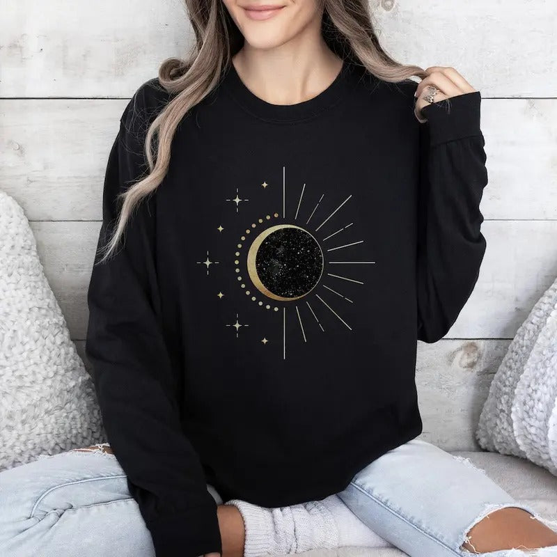 Total Solar Eclipse Long Sleeve Shirt | Path of Totality | Countdown to Totality | Celestial Shirt | Astronomy Sun Shirt...