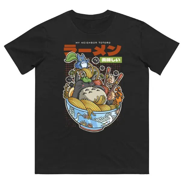 Totoro Ramen T-Shirt, Animated Shirt, Graphic Tee, Y2k, Unisex T-Shirt, Gift For Men Women Womenswear Menswear Top...