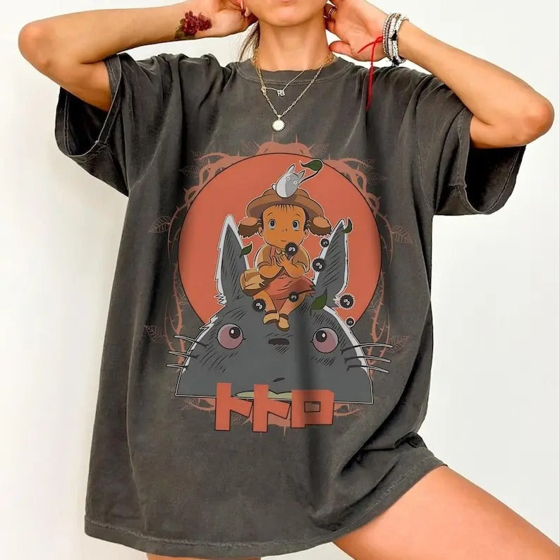 Totoro T-Shirt, Studio Ghibli t-shirt, Anime Gift, Soot Sprites Tee, Studio Ghibli Apparel Gift Hoodie, Sweatshirt
