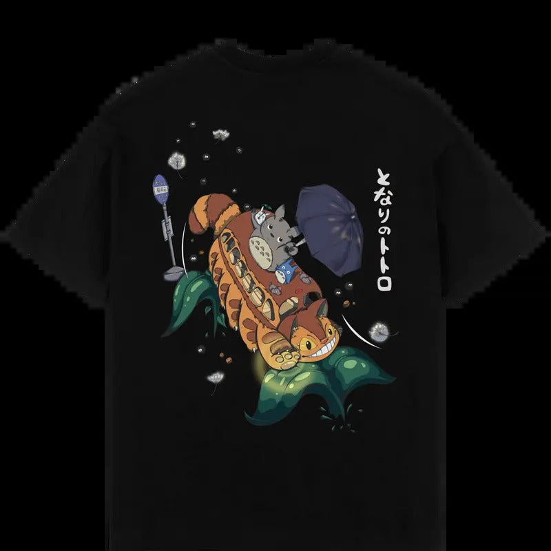 Totoro X Catbus - My Neighbor Totoro Oversize T-Shirt T-shirt Hoodies & Sweatshirts | WearSparks.com