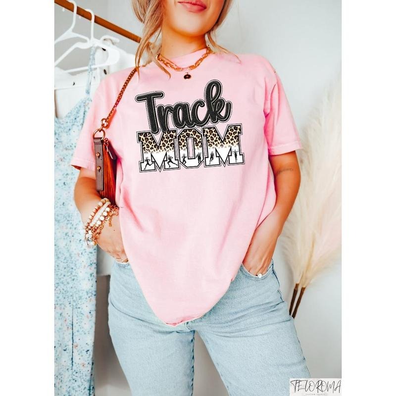 Track Mom Shirt, Track Mama Sweatshirt, Mother's Day Gift, Track Mama Gift, Game Day Vibes, Track and Field Mom Tee,...