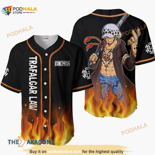 Trafalgar Law Anime 3D Baseball Jersey Shirt