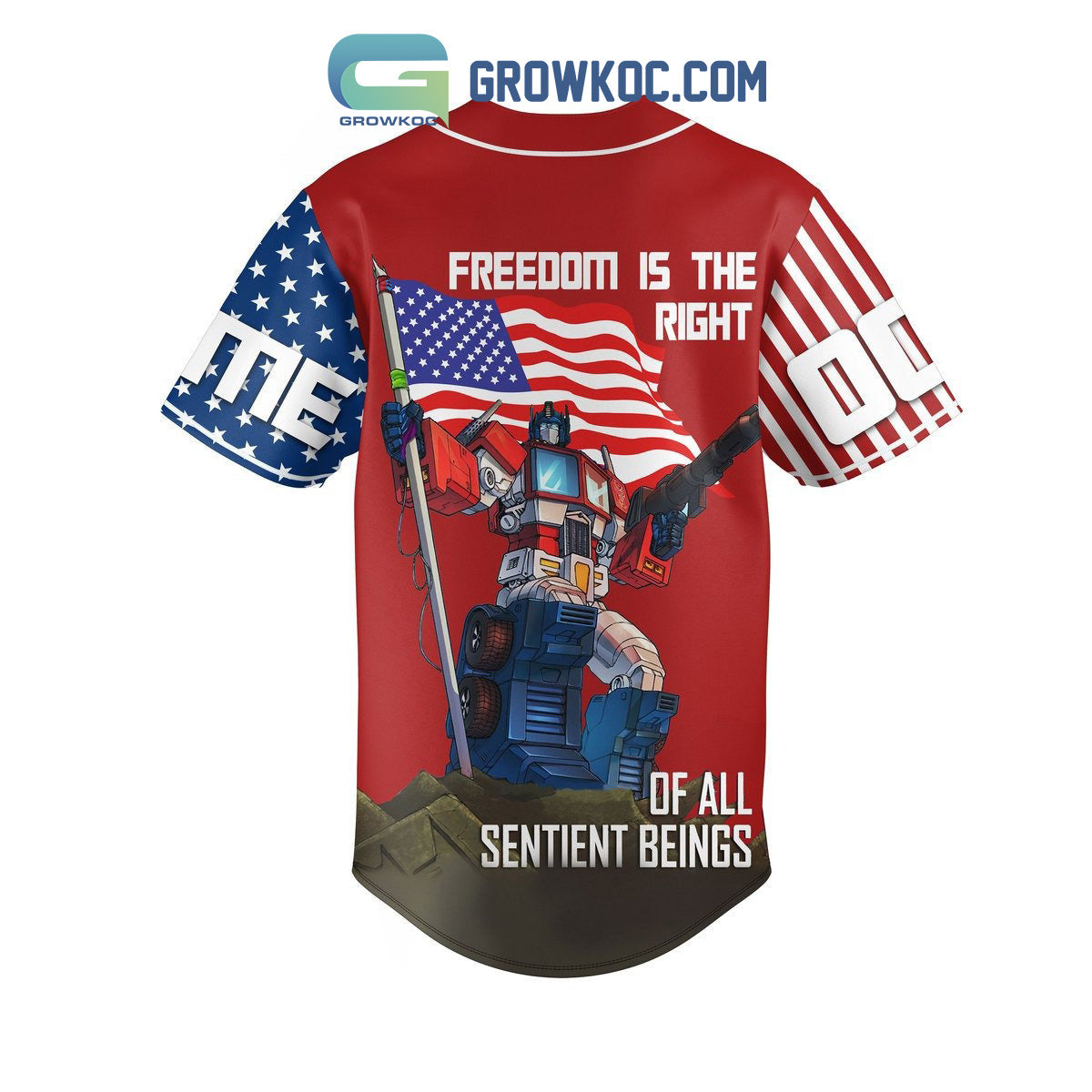 Transformers Autobot The Optimus Prime Fan Personalized Baseball Jersey