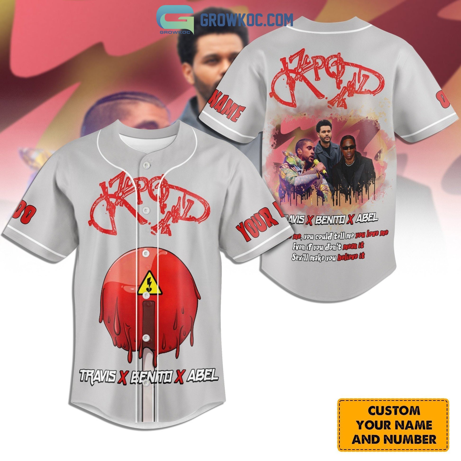 Travis Benito FT Abel Personalized Baseball Jersey