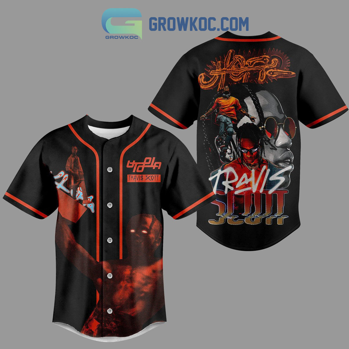 Travis Scott Custom Art Baseball Jersey