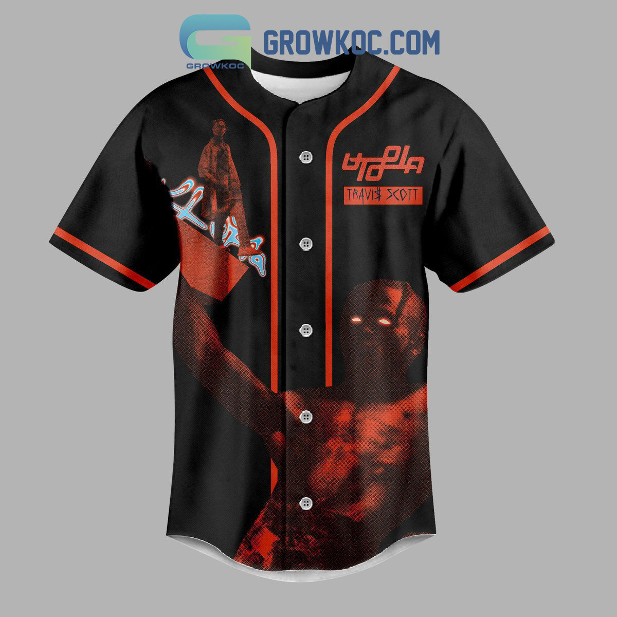 Travis Scott Custom Art Baseball Jersey
