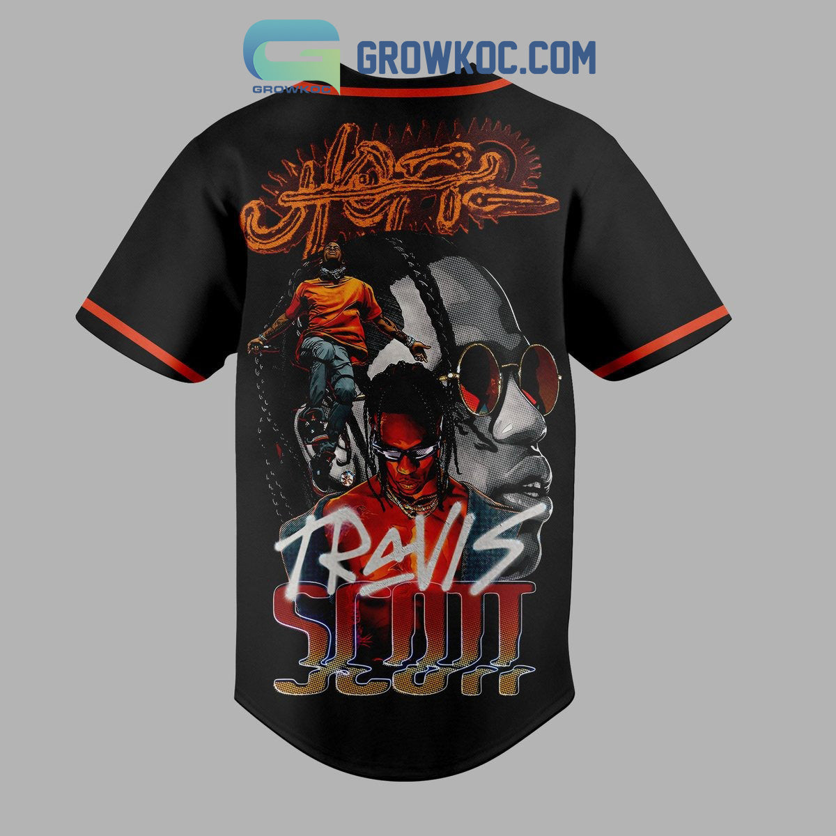 Travis Scott Custom Art Baseball Jersey