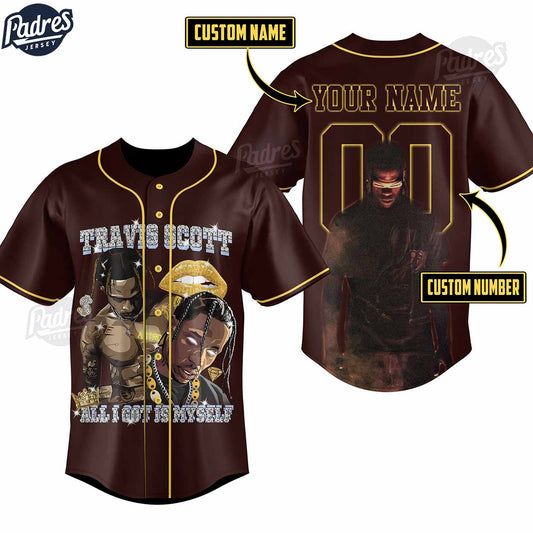 Travis Scott Custom Baseball Jersey Gifts For Anyone - Padres Jersey Oasis: Elevate Your Baseball Style Game... (Image 1)