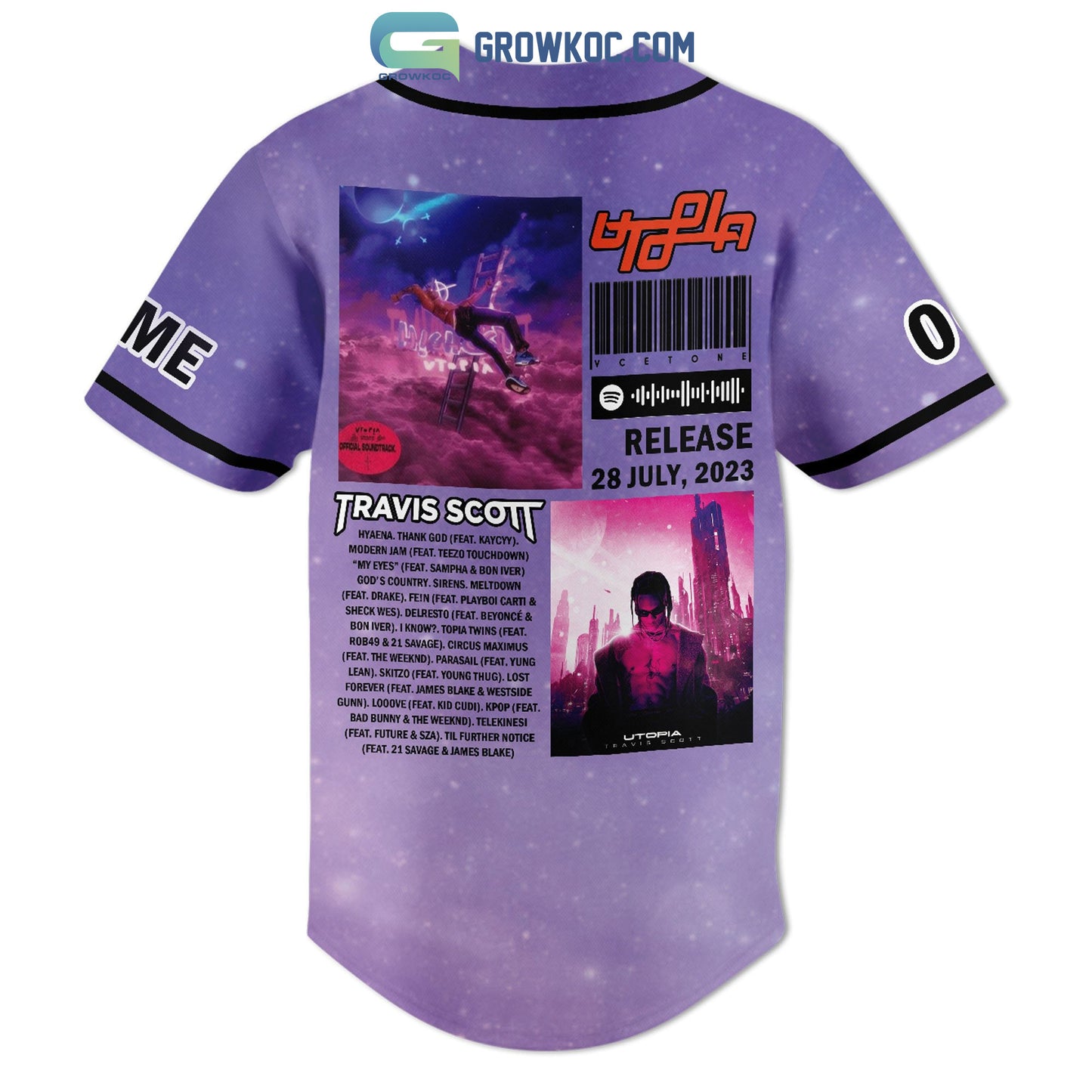 Travis Scott Release 28 July 2023 Personalized Baseball Jersey