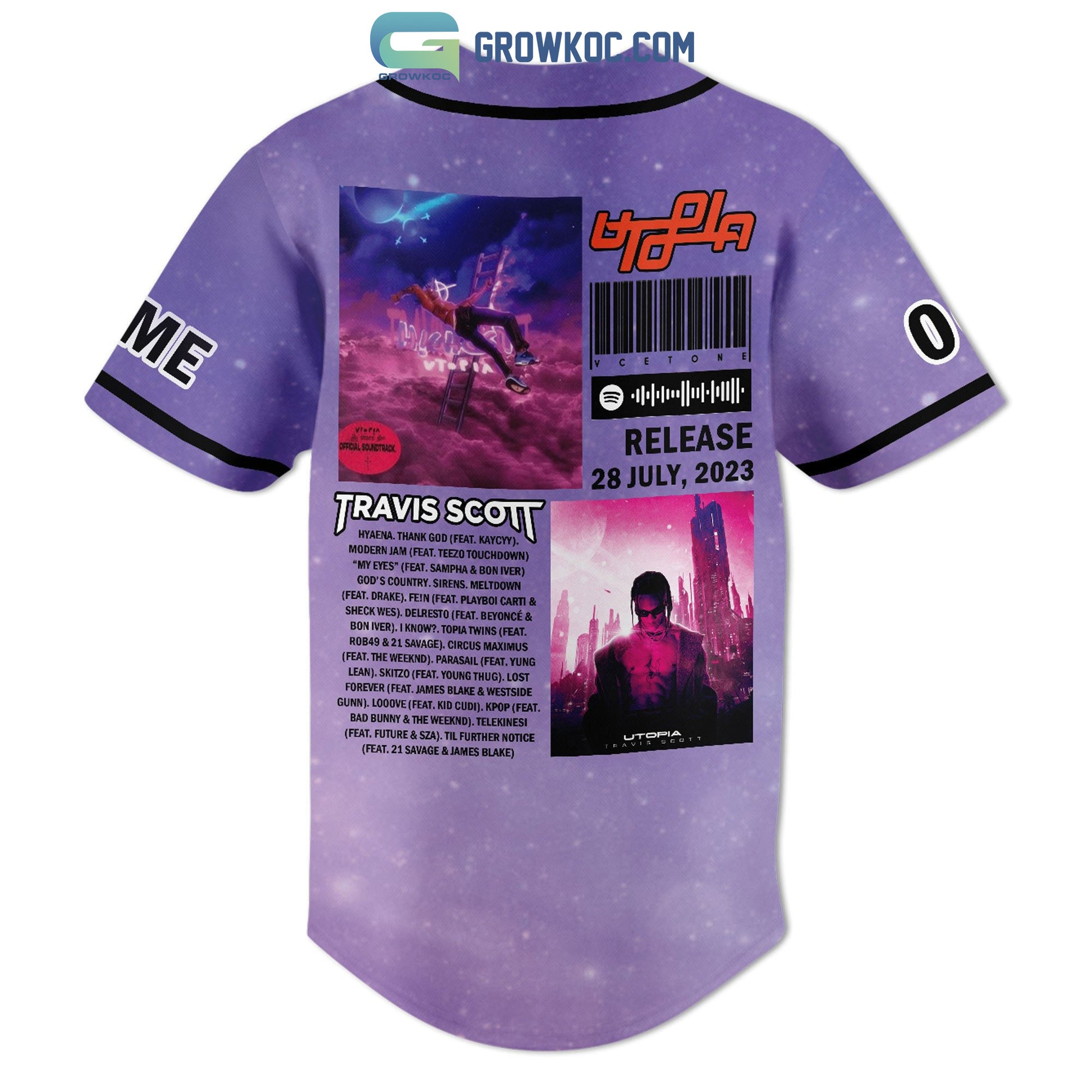 Travis Scott Release 28 July 2023 Personalized Baseball Jersey