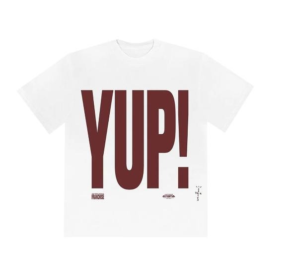 Travis Scott Yup Franchise Promo T-Shirt 'White' Hoodie, Sweatshirt | WearSparks.com