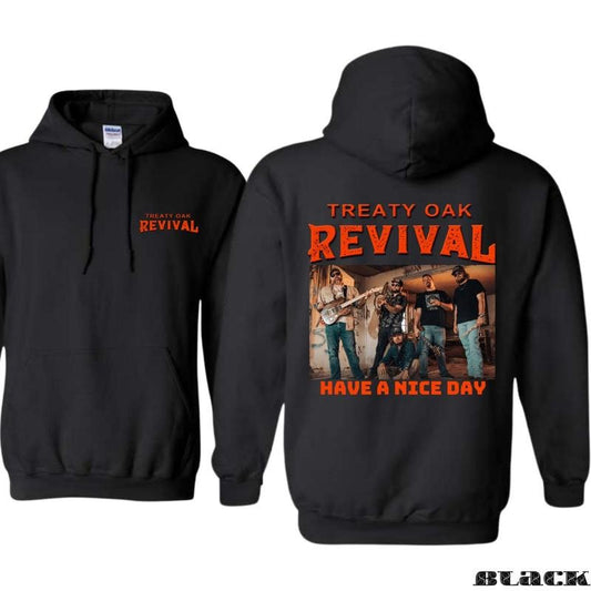 Treaty Oak Hoodie Sweatshirt T-shirt, Featuring a group band design with a unique slogan, perfect for outdoor activities,...