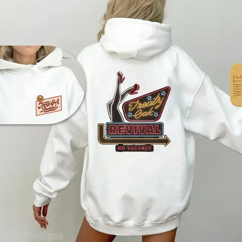 Treaty Oak Revival Hoodie, No Vancy for Outfitters and Casual Wear Music Lovers and Fans Hooded Pullover Cotton Menswear...