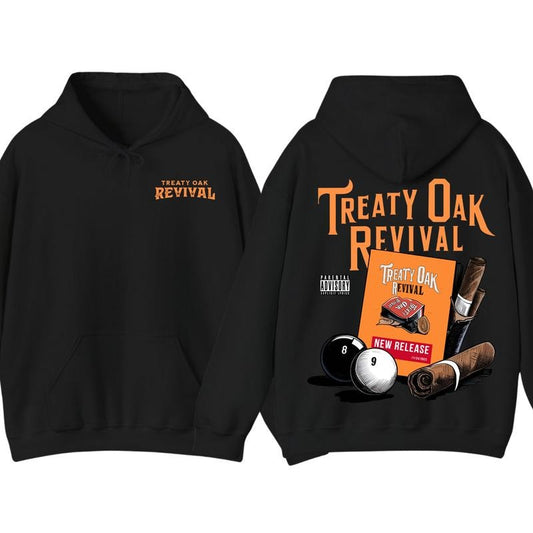 Treaty Oak Revival Hoodie, Vintage Graphic Band Pullover, New Release Concert Merch, Funny Music Streetwear Casual...