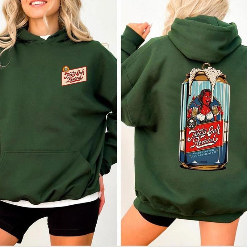 Treaty Oak Revival T-shirt Sweatshirt Hoodie, Bold Beer Can Design with Vibrant Colors, Beer Shirt, Unisex Classic Cotton...