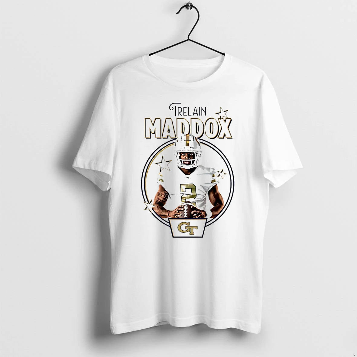 Trelain Maddox Georgia Tech Yellow Jackets Illustrated Tshirts Sweater