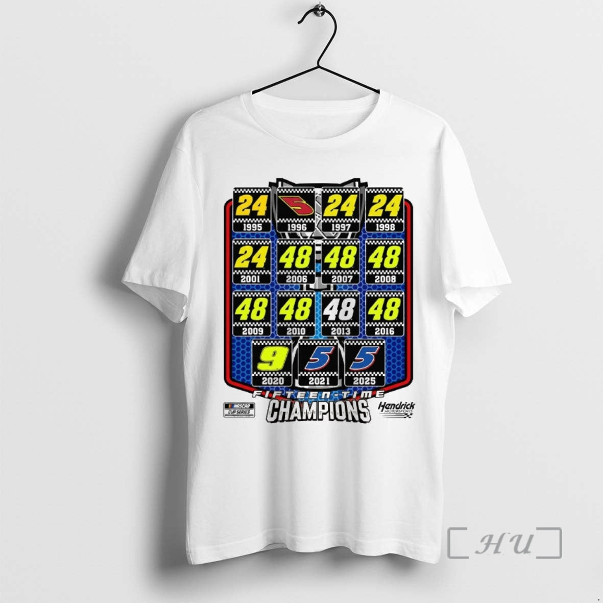 Trending 1995 2025 Nascar Cup Series Fifteen Time Hendrick Motorsports 15x Champions Premium T Shirts Hoodie, Sweatshirt