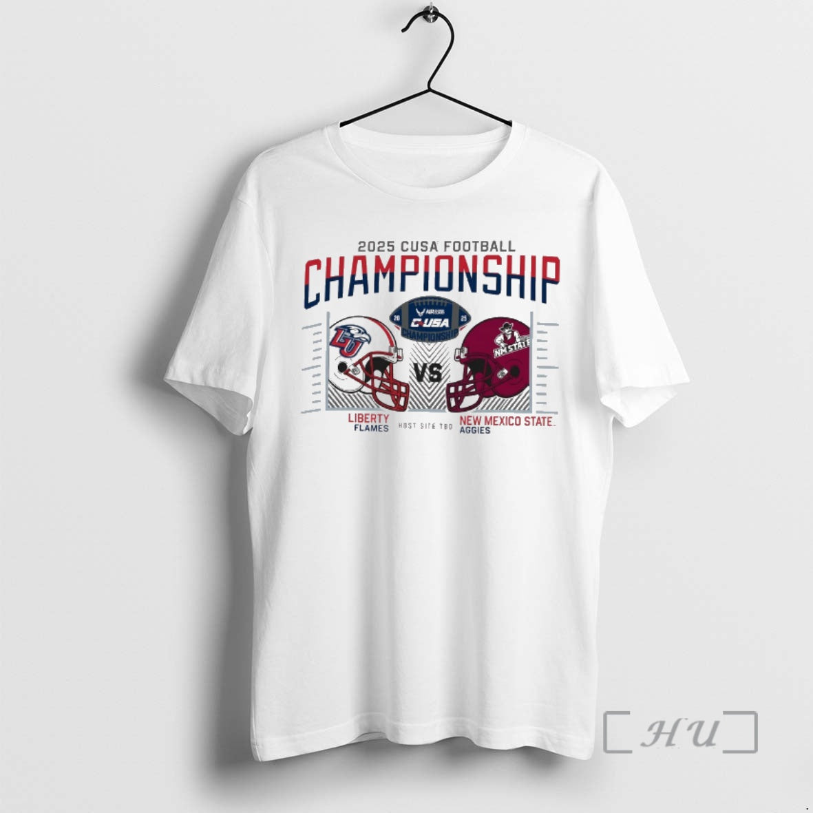 Trending 2025 Cusa Conference Usa Football Championship Champion Liberty Flames Vs New Mexico State Aggies T-Shirts,...