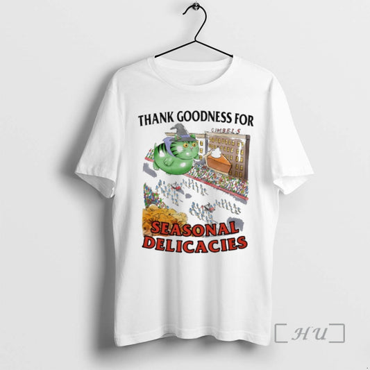 Trending Cat Thanksgiving Day Parade Thank Goodness For Gimbels Seasonal Delicacies Premium T Shirts Sweater Hoodie,...